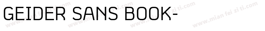 GEIDER SANS BOOK字体转换
